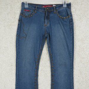 Red-Ox Jeanswear* Women's Studded Denim Blue Jeans~ Size 11/12